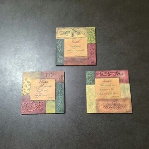 New Veiw faith hope love hanging tiles